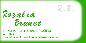 rozalia brunet business card